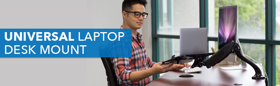 Universal laptop desk mount