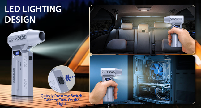 air duster with led light