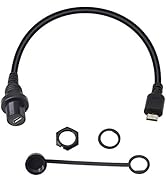 GELRHONR Short Micro USB Extension Cable,5 Pin USB Male to Female Car Flush Mount Dash Waterproof...