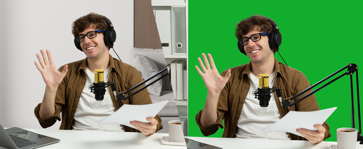 green screen backdrop with stand