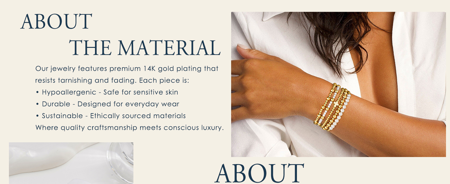 gold bead bracelets for women