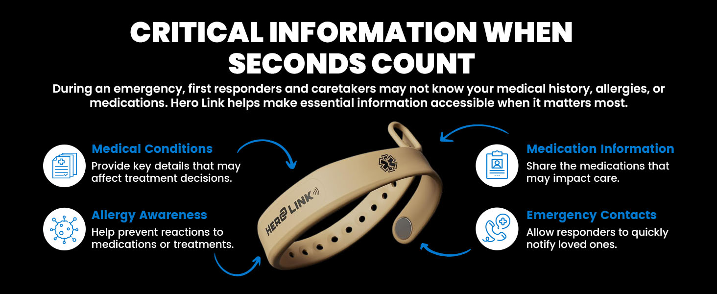 hero link emergency bracelet first responders scan