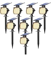 NIORSUN Solar Spot Lights Outdoor,23 LEDs Solar Landscape Lights with Auto On/Off and 3 Lighting ...