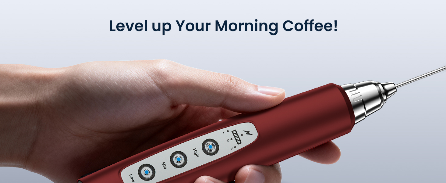 milk frothewand handheld rechargeable electric whisk drink mixer coffee hand mixer drink mixer