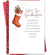 Hongshan Granddaughter Christmas Card,Beautiful Christmas Card for Granddaughter, Cute xmas Gift ...