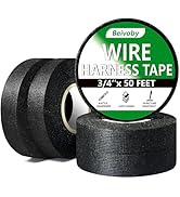 5 Rolls Wire Harness Tape, High Temp Wire Harness Cloth Tape - Self-Adhesive Fabric Tape for Auto...