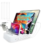 Chargeknight USB C Charging Station for Multiple Devices Apple,100W 4 PD and 2 USB Family Charger...