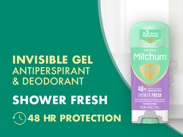 Mitchum Invisible Gel Antiperspirant and Deodorant in Shower Fresh