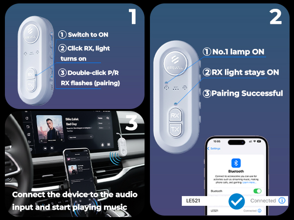 3.5mm to bluetooth transmitter bluetooth plane adapter dual bluetooth transmitter