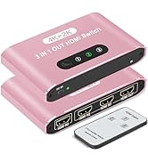 HDMI Switch 3 in 1 Out, 4K@30Hz HDMI Splitter with Remote Control, 3 Ports HDMI Switcher, Perfect...