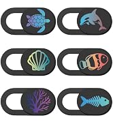 PRESSINART 6Pcs 6 Styles Cute Camera Cover Slide Camera Privacy Covers Sea Animal Design Ultra-Sl...
