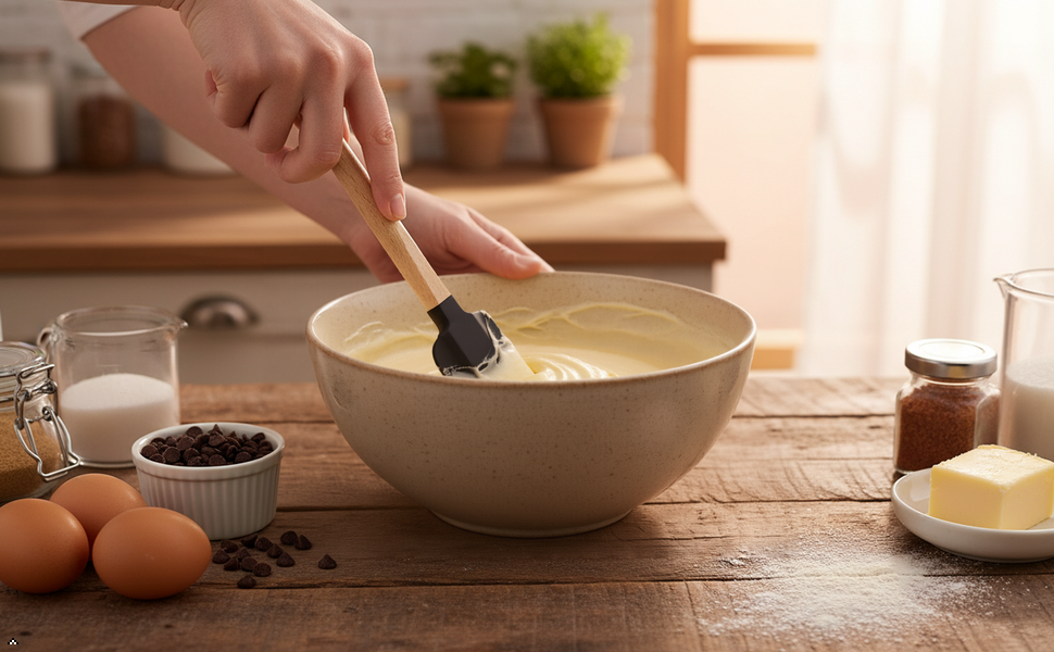 Scenes of mixing batter
