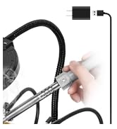 KUVRS 30X/12X Bifocals Magnifying Glass with Light and Stand, 14.2'' Magnetic Soldering Helping H...