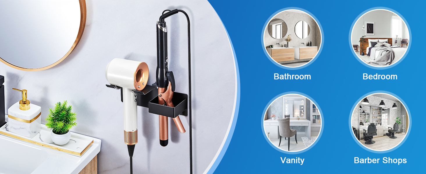 hair dryer hair straightener holder