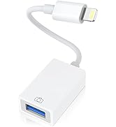 DCNETWORK Lightning to USB Camera Adapter, Supports JPEG, RAW, SD, HD Video, Compatible with iPho...