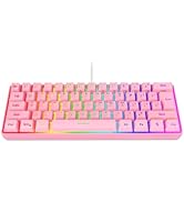 Snpurdiri 60% Wired Gaming Keyboard, 61 Keys RGB Backlit Ultra-Compact Mini Gaming Keyboard for P...