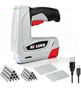 KITLUCK 2-in-1 Cordless Electric Staple Gun, 4V USB Rechargeable Brad Nailer Kit, 2000mAh Battery...