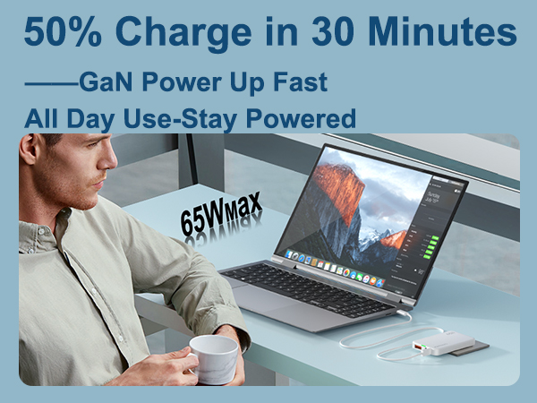 Power in PD 65W fast charging