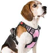 rabbitgoo Dog Harness Medium Sized, No Pull Pet Harness with 3 Buckles, Adjustable Soft Padded Do...