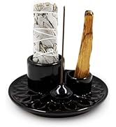 5 in 1 Incense and Candle Holder - Multi-Functional Palo Santo Holder - Ceramic Incense Burner an...