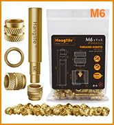 HANGLIFE M6 Heat-Set Threaded Inserts with Insert Tip, Heat Set Insert for 3D Printing Components...