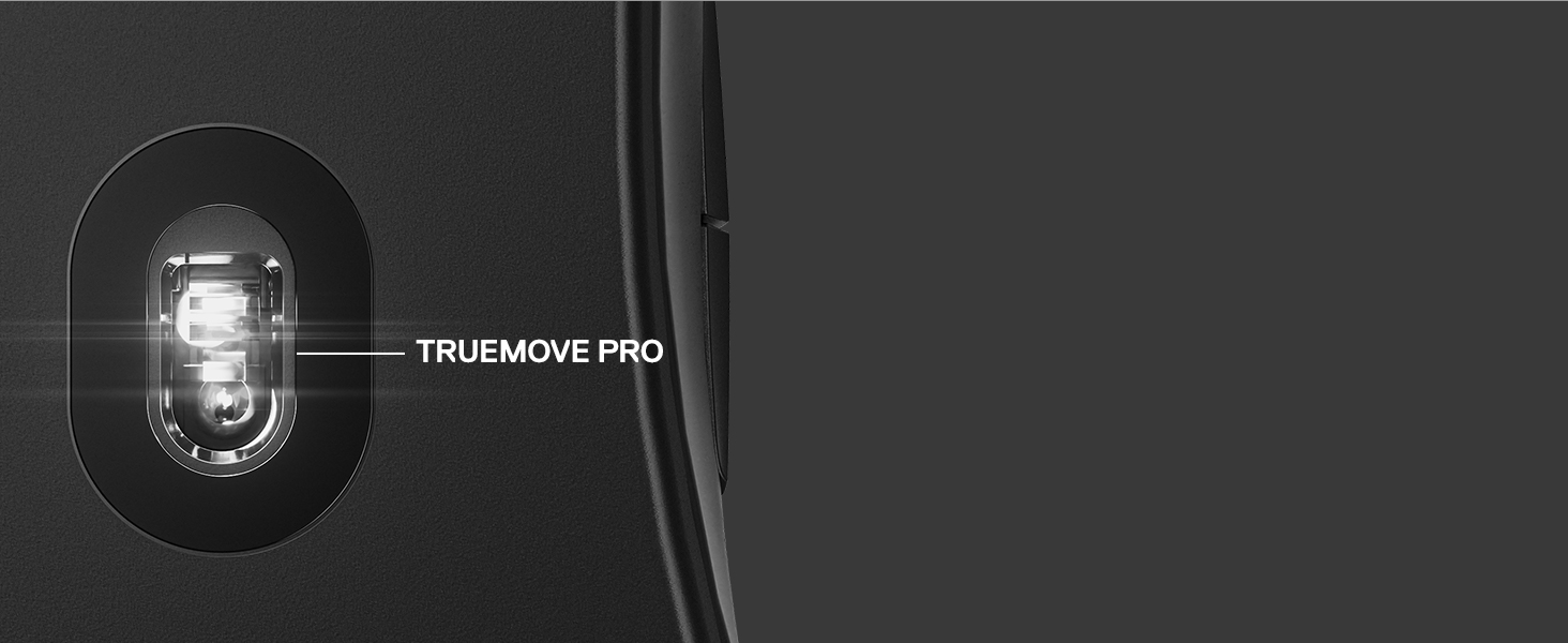 -SteelSeries TrueMove Pro sensor close up on Prime mouse
