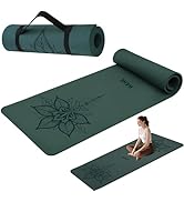 HAHE Yoga Mat Thick (8MM,1/3"), POE Non Slip Yoga Mat, High Rebound &amp; Shock Absorpti...