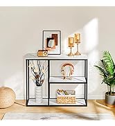 WOHOMO Console Table, 12 Inch Narrow Entryway Table for Living Room, 31.5 Inch Modern Industrial ...