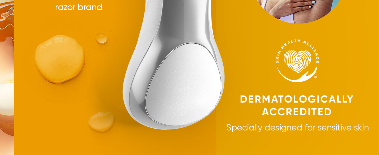 Venus MoistureGlide dermatologically accredited, designed for sensitive skin, Skin Health Alliance