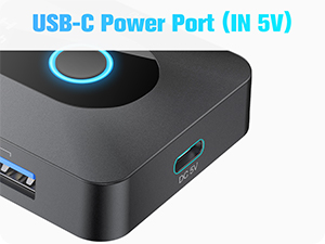usb switch with usb-c power port