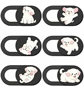 PRESSINART 6Pcs 6 Styles Cute Laptop Camera Cover Dog Privacy Guard Accessories, 0.04 Inch Ultra ...