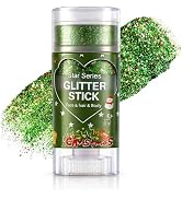 Green and Red Brazil Face Glitter Stick for World Cup Fans, Saint Patrick’s Day Sweatproof Face B...