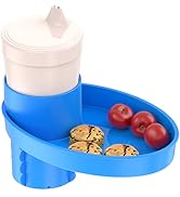 Car Seat Cup Holder Snack Tray - Easily Expands Cup Holder into 360° Cup &amp; Travel Tray for Kids C...