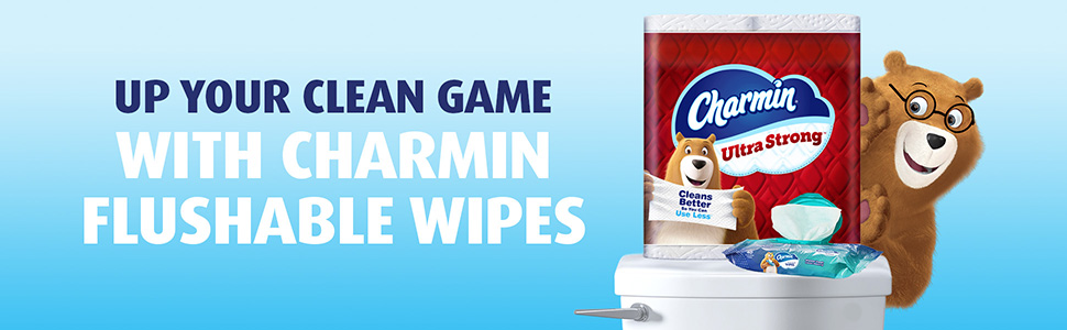Up your clean game with Charmin Flushable Wipes