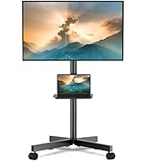 5Rcom Mobile TV Cart with Wheels for 23"-55" LCD LED Flat Screen/Curved Screen TVs with Max VESA ...