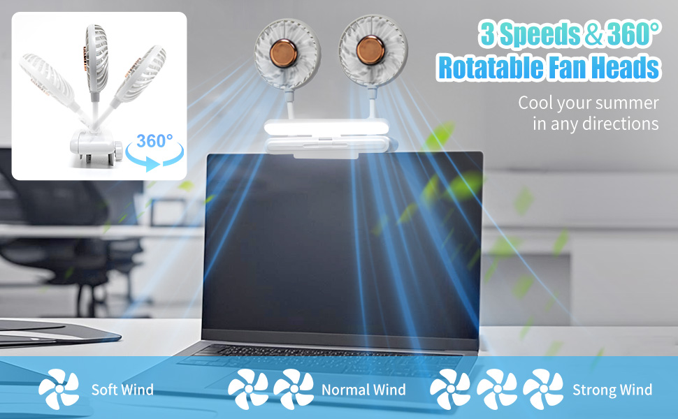 desktop fan with lights