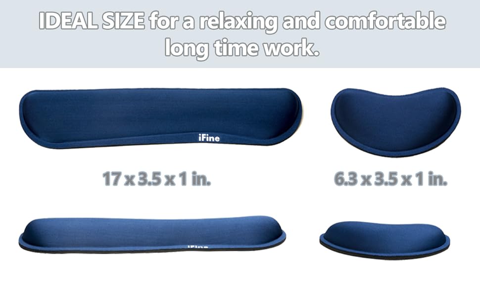 Enlarged and Thickened keyboard and mouse wrist rest cushion 