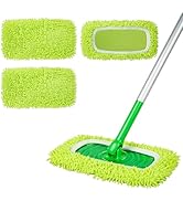ZHAYAO Reusable 100% Chenille Mop Pads Compatible with Swiffer Sweeper Mop, Wet and Dry Flat mop ...