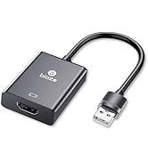 biaze USB to HDMI Adapter, 4K@60Hz HDR for Laptop/PC/TV/Monitor/Projector, Plug and Play, HD Audi...