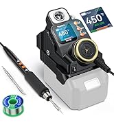 Preciva Cordless Soldering Iron Station for Dewalt 18-20V Battery - LCD Display, Fast Heating, Te...