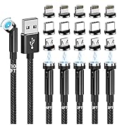 Magnetic Charging Cable, 540° Rotating Magnetic Phone Charger [6-Pack, 3ft/3ft/3ft/6ft/6ft/10ft] ...