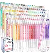 DUULEMANG Gel Pens For Coloring, 99 Colors Gel Colored Pens Marker for Adult Coloring Books, 0.6m...