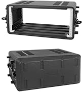 4U Rack Case, Molded Amplifier Case, Pro-Audio PA DJ Flight Road Travel Mount Case, Waterproof Pr...