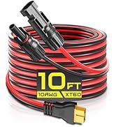 Gibbab Solar Connector to XT60 Charge Extension Cable, 10AWG 10FT XT60 Adapter Cable to Solar Pan...