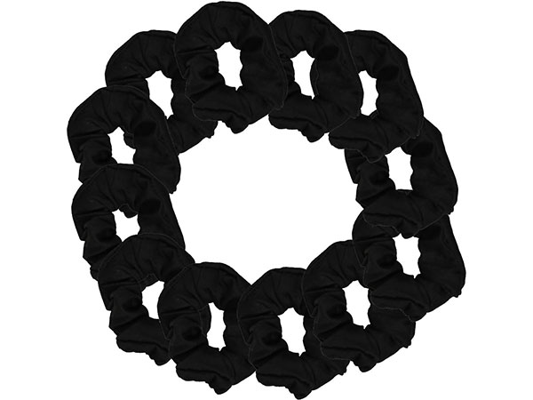 Motique Accessories Solid Scrunchies, Set of 12