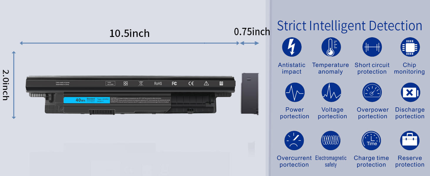 dell 40wh type xcmrd 14.8v battery