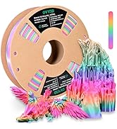 OVV3D Rainbow PLA Filament 1.75mm, PLA Silk PLA 3D Printer Filament Multicolor Silk Color Change ...