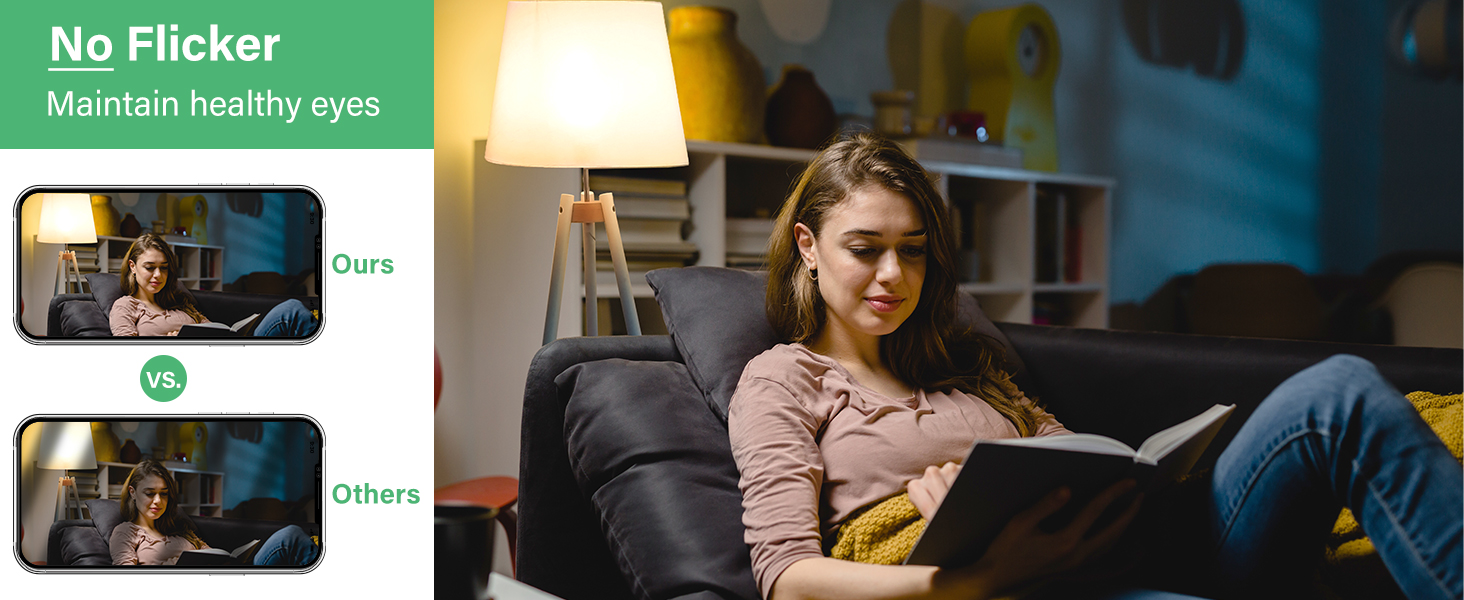 A19 LED Light Bulbs 100w soft white no flicker