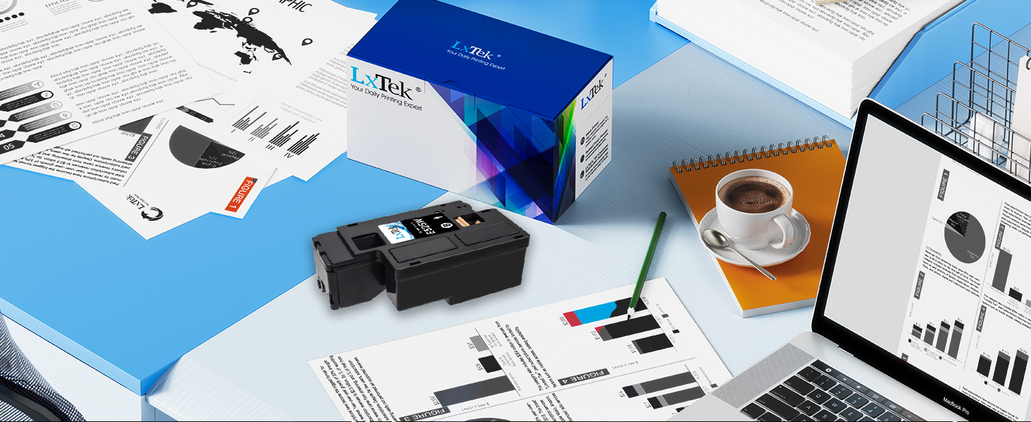 1 Pack (1 Black) compatible for Dell E525W toner cartridges (593-BBJX)