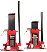 TCE ATZ70006PU Torin Heavy Duty Jack Stands: Pin Style Jack Stand with 2 Casters and Handle, Easi...